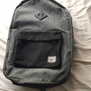 Herschel Heritage Backpack, Raven Crosshatch Black and grey